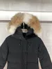 Cappotto Piumino INVERNALE da donna con cappuccio / giacche Snowdome Collo in vera pelliccia di lupo Parka in anatra cappotti trasparenti Giacca a vento Cerniera calda Parka spesso