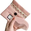 Mini mignon petit bois brosse à cheveux peignes pratique peigne en bois de santal avec boîte-cadeau rose pour femmes filles cadeaux de vacances 00888