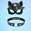 Erotic Sexy Leather Mask Cosplay Cat Women Bdsm Fetish Halloween Masquerade Ball Fancy Masks Sex Toys Accessories Bras Sets5113502