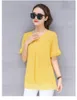Shirts Plus Size 3XL 4XL Female Cute Bow Tops Summer Women Chiffon Blouse Short Sleeve Blouses O-neck 4832 50 210417