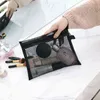 Nxy Cosmetic Bags New Fashion Mesh Makeup Women Simple Toiletry Travel Organizer s s m l Set Make Up 220303