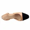 Damskie letnie buty marki wysokie sandały 2021 tylny pasek damski buty biurowe płytkie wysokie pompy pięty Rozmiar 33-46 Zapatillas Mujer Y0611