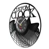 Custom Vinyl Record Clock Clock Custom Zamów swój projekt Osobiste Zegarki zegara winylowe 211110