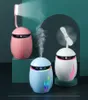 Creative 3 i 1 liten Q luftfuktare Essential Diffuser Arom Lampa Led Night Light USB Fan Aromaterapi Air Freshener Fogge