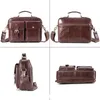 Cowhide Läder Äkta Läder Travel Pad Office Briefcase Totes Messenger Shoulder Handväskor