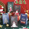 Creative Christmas Gift Bags Cookies Candy Snack Wrap Colorful Santa Claus Stockings Snowman Packing Xmas Party Boxes Decor