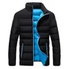 Hommes manteaux et vestes hiver garçons hommes chaud col montant mince hiver Zip manteau Outwear veste hommes coupe-vent vestes 210518