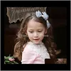 Dziecko, dzieci ciążowa Dostawa 2021 20 sztuk Vintage Mesh Tulle Bowknot Girls Zapięcie Cute Lovely Zespoły Sticks Akcesoria do włosów Biały Różowy G