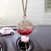 Interior Decorations Car Ornament Pendant Gradually Changing Color Crystal Ball Diamond Fragrance Auto Rearview Mirror Trim Decoration Acces