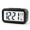 Plastique Muet Réveil LCD Horloge Intelligente Température Mignon Photosensible Chevet Numérique Réveil Snooze Veilleuse Calendrier JJF11363