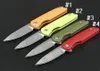 On Sale!! JJ066 Small Flipper Folding Knife 8Cr14Mov Satin Blade ABS + Stainless Steel Handle Mini EDC Pocket Knives