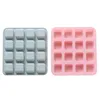 Partihandel 16 Grids och Safe Square Silica Gel Ice Moulds DIY Mold Candy Chocolate Silicone Mold A217074