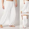 New Arrival Men Super Soft Yoga Pilates Spodnie Luźne Casual Harem Solid Color Lounge Spodnie X0615