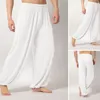 Män Super Soft Yoga Pilates Byxor Lossa Casual Harem Loose Wide Leg Lounge Byxor Man Byxor XRQ88 X0615