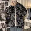 Męskie koszulki męskie męskie wydrukowane nerkowce 2022Spring Men Long rękaw Lose koszulę HARAJUKU PLUS SIZE TOPS PŁATKA MAL MAL