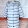 Manteau de fourrure naturelle véritable hiver femmes long style véritable veste femme Quali-1ty 100% pardessus-jaon 210910