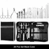 Fashion Nail Manucure Set 26 PCS Nails en acier inoxydable outils d'art Clipper Ciseaux pour le salon de beauté