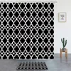 black and white pattern shower curtain