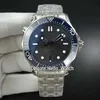 Horloges Heren Luxe Merk BF 42mm DIVE 300m 210.30.42.20.06.001 8800 Automatische Herenhorloge Grijze Ripple Dial Date Blue Ceramics Bezel SS Steel Armband