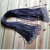 Black Wax Leather Necklace 45cm 60cm Cord String Rope Wire Extender Chain with Lobster Clasp DIY Fashion jewelry1303252