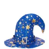 Party Masks Adults Colorful Bent Pumpkin Star Witch Hat Wizard Hats Cosplay Costume Props Masquerade Dress Halloween Christmas