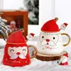 Canecas Criatividade Christmas Cerâmica Cerâmica 400 ml Funnidade Caneca de café FOTO Papai Noel Papai Noel Copo de água meninos meninos amigos presentes