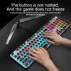 Punk version 104 Keys USB Wired LED Backlit Axis Gaming Mechanical Keyboard Desktop Uppgraderad av knoppen