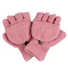 Fingerless handskar 6 färger mode kvinnor tjejer varmare vinter xmas