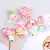 20 SZTUK Składniki żywicy Cartoon Pig Cap Girls Cabochon Scrapbooking Papier DIY Rzemiosło Telefon Shell Decor Włosy Broszka Zabawki Dla Dzieci Ornament