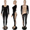 Sexy Hollow Out Jumpsuits Designer Women Bandage Bodysuit New Fashion Gold Velvet Strap And Rope Rompers