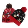 Chapeau de Père Noël tricoté chapeau de fil de laine décoration chaude enfants adultes bonnets de laine tricotés vêtements de bébé chapeau de noël chaud