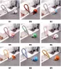 26 Colors Double Color Leather Braided Bell Keychain Rope Woven Cord Car Holder Pendant DIY Accessories