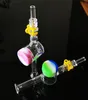 Nector Collector Kits Hookahs Glass Bongs Quartz Nail Keck Clip Siliconen Container 10mm 14mm Mannelijke Joint Glass Pijpen Olie DAB Rigs Straw