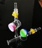 Nector Collector Kits Narguilés Verre Bongs Quartz Nail Keck Clip Silicone Conteneur 10mm 14mm Mâle Joint Verre Tuyaux Huile Dab Rigs Paille