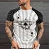 Zomer Heren Grafische T-shirts 2021 Mannen Afdrukken Mode 3D T-shirts Casual Hip Hop Stijl Tees Losse Straatbovenkanten Jeugd Korte Mouw Tee Plus Size