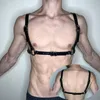 Fétiche Hommes Gay Poitrine Harnais En Cuir Ceinture Mâle Sexy Hauts Accessoires Corps Cage Lingerie Érotique Bondage Sexe Costume Soutiens-Gorge Ensembles