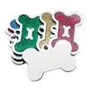 Os chien étiquette collier pour animaux de compagnie pendentif en alliage de Zinc collier bricolage Laser lettrage animaux de compagnie chiens informations étiquettes de tableau vierge