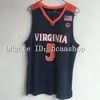 qq88 NCAA Virginia Cavaliers Jerseys 5 Kyle Guy 12 De'Andre Hunter UVA College Basketball Jersey Branco Azul Tamanho S-XXXL