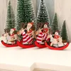 Nya Dekorationer Jul Trä Rocking Häst Christaes Snowman Santa Present Ornament Party Supplies Festliga gåvor JJD11271