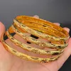 6mm / 70mm Guld Bangles Etiopiska Arabiska Afrika Armband Israel Dubai Bangles För Kvinnor Europa Mellanöstern Bröllop Smycken Gåva Q0717