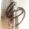 6mm Amethysts Beaded Mala Bracelet Clear Quartzs Charm Jewelry 4 Wrap Around Women Yoga Handmade Natural Stone Bracelets