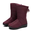 Women Boots Fur Warm Mid-Calf Boots Waterproof Shoes Ladies No-Slip Flat Fashion Female Zapatillas Mujer