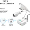 Portable liposonix minceur machine hifu soins du visage ultrasons graisse dissoudre équipement de serrage de la peau à ultrasons 2 poignées