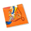 Fashion Bag Feather Tribe Stampa Coperta da lancio Imitazione H Sciarpa di seta 130x130cm Coperte scialle stampate quadrate