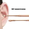 Stainless Steel Ear Care Supply Spiral Remover Curette Ear Pick Cleaner Ear Spoon Care JW100