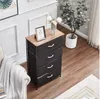 2022 Boxes 4 Drawer Storage Tower Fabric Dresser Cabinet Organizer Easy Pull Bins with Steel Frame Wood Top Closet for Entryway Hallway Bedroom