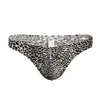 Heren ondergoed Onderbroek Sexy Licht Zacht ademhabele luipaardprint T -vormige mannelijke bikini -briefs Man Thongs en G Strings3341313