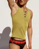 Men's Tank Tops 2021 Summer Men Top Casual Sleeveless Vest Strap Solid Lace-up Design For Sports