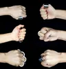 Stainless steel metal knuckle finger tiger self-defense four fingers safety fitness exercise pocket EDC tool HW604266b