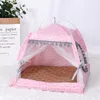 Produkty PET Łóżko Kot Ogólny Tipi Zamknięty Przytulny Hamak z Podłogi Kot Namiot Pet Small Dog House Akcesoria Produkty 210713